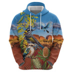 Australia Native Bird Uluru Ayers Rock Zip Hoodie
