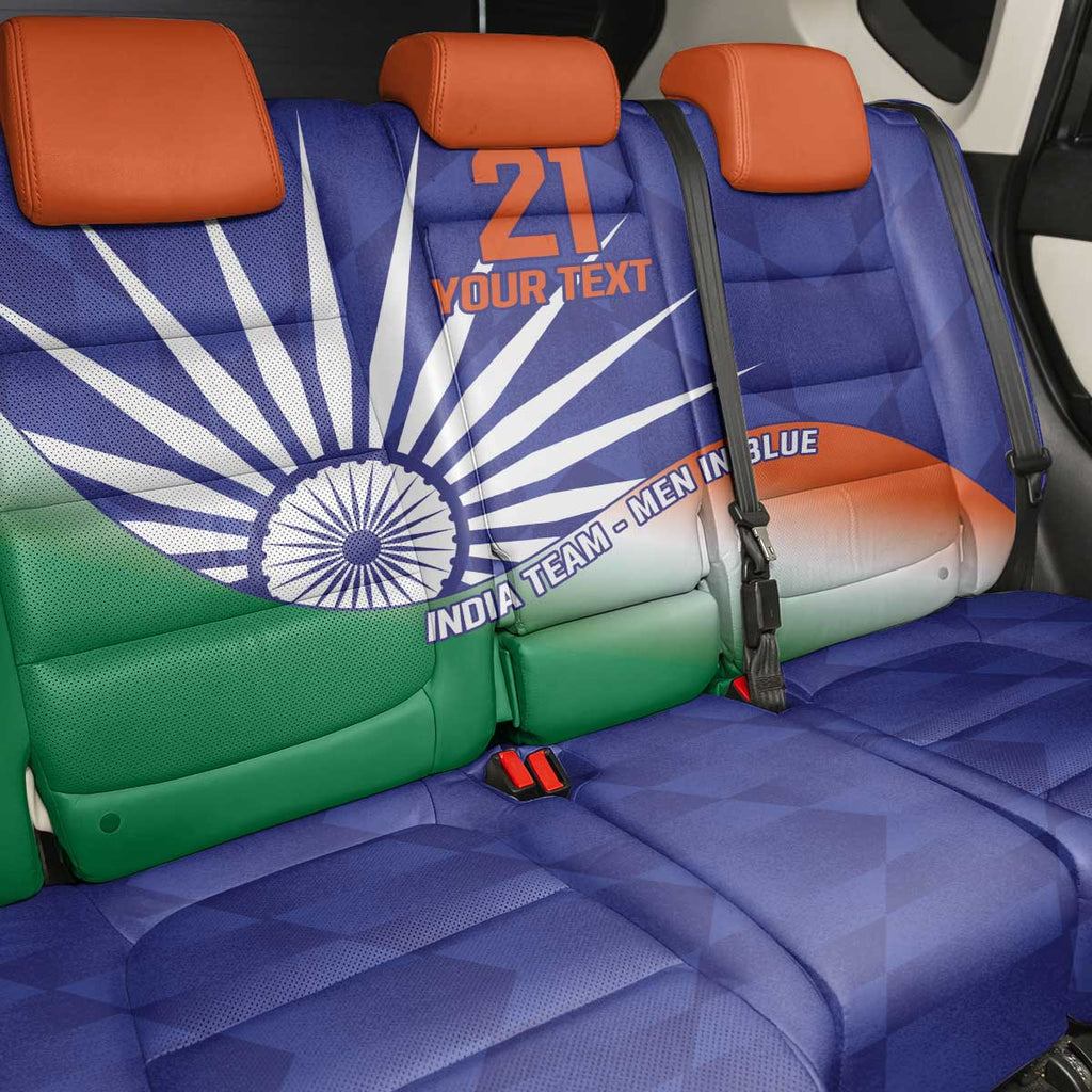 India Cricket Custom Back Car Seat Cover Ashoka Chakra with Flag Style