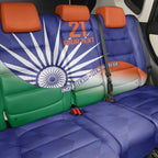 India Cricket Custom Back Car Seat Cover Ashoka Chakra with Flag Style