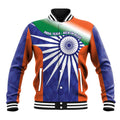 India Cricket Custom Baseball Jacket Ashoka Chakra with Flag Style