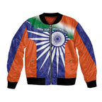 India Cricket Custom Bomber Jacket Ashoka Chakra with Flag Style