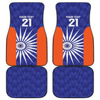 India Cricket Custom Car Mats Ashoka Chakra with Flag Style
