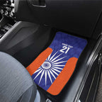 India Cricket Custom Car Mats Ashoka Chakra with Flag Style