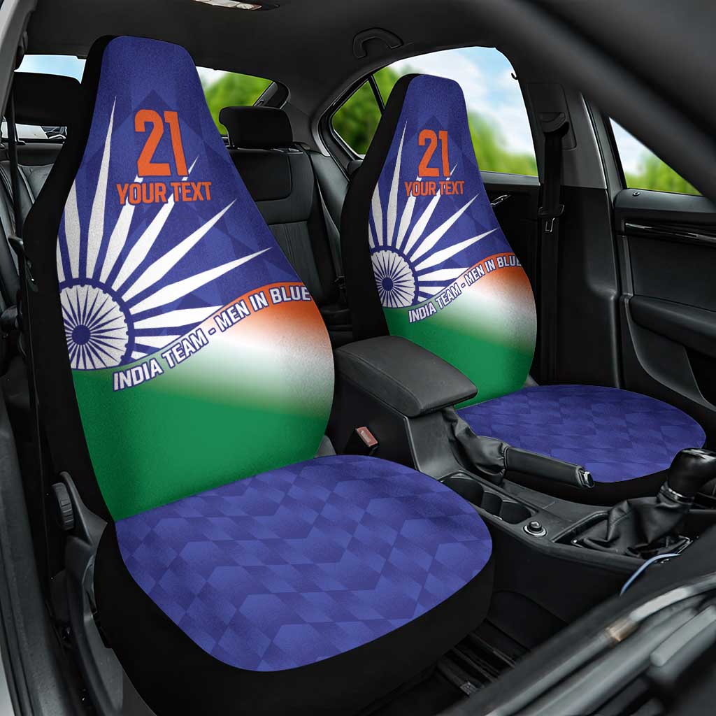 India Cricket Custom Car Seat Cover Ashoka Chakra with Flag Style