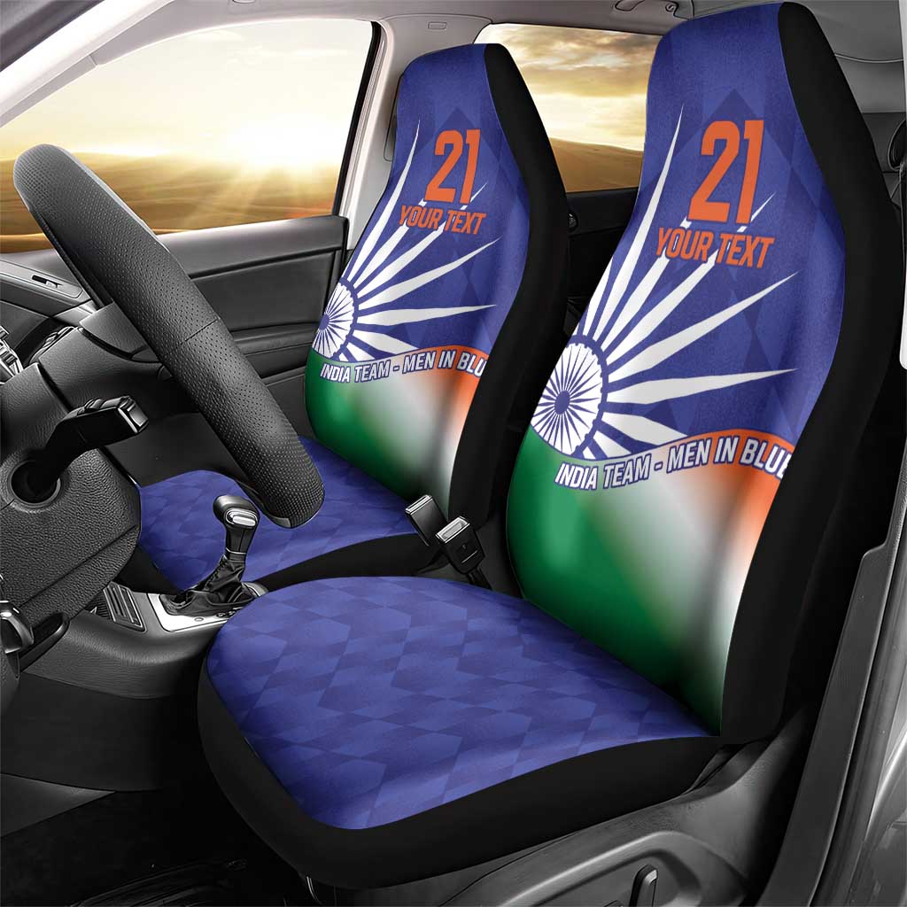 India Cricket Custom Car Seat Cover Ashoka Chakra with Flag Style