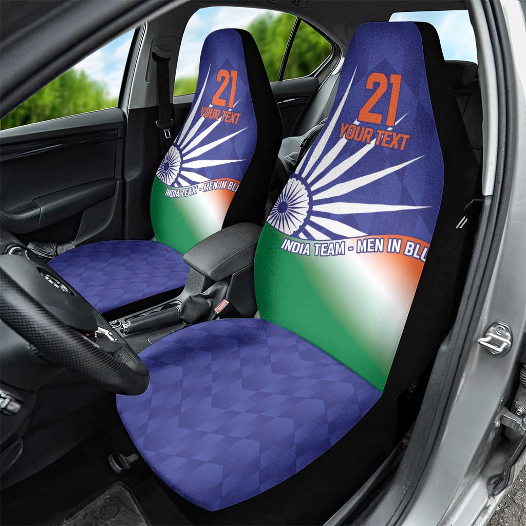India Cricket Custom Car Seat Cover Ashoka Chakra with Flag Style