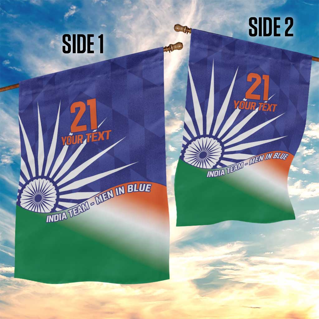 India Cricket Custom Garden Flag Ashoka Chakra with Flag Style