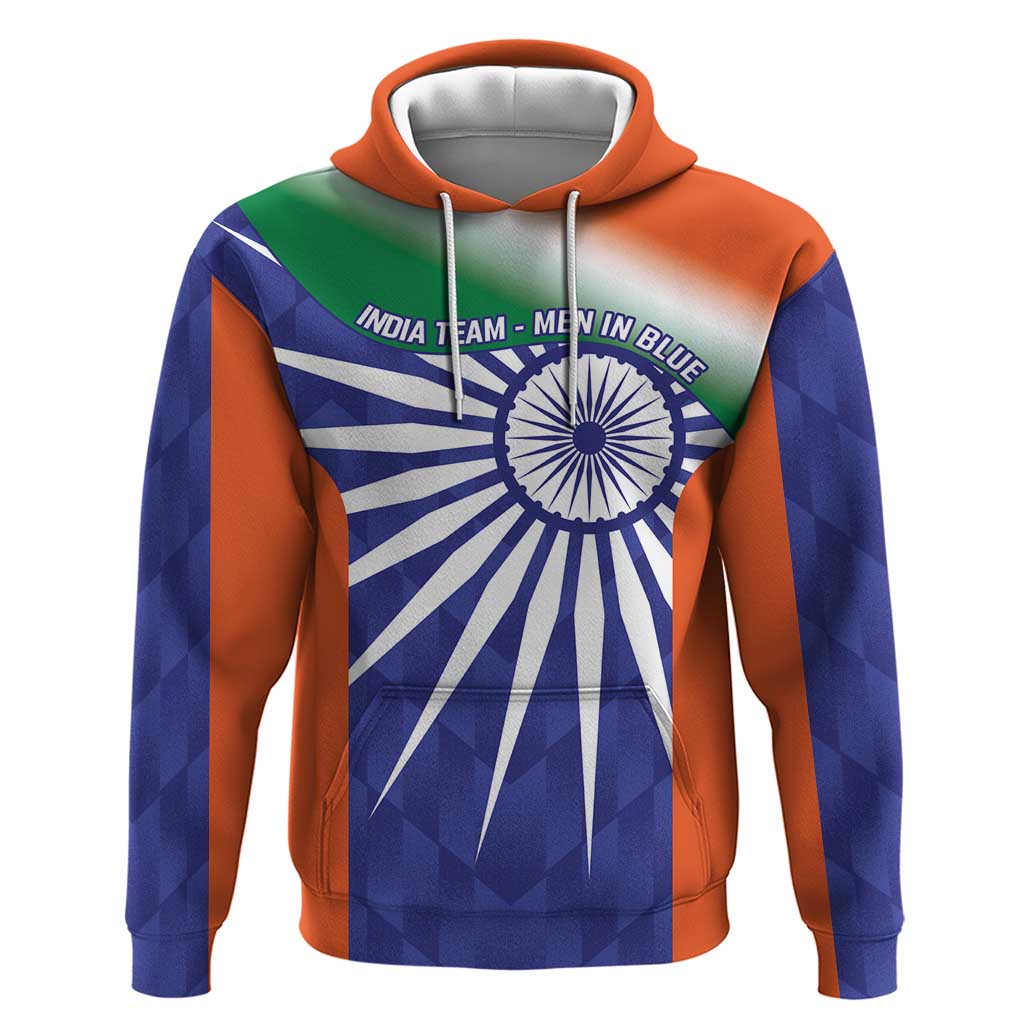 India Cricket Custom Hoodie Ashoka Chakra with Flag Style