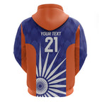 India Cricket Custom Hoodie Ashoka Chakra with Flag Style