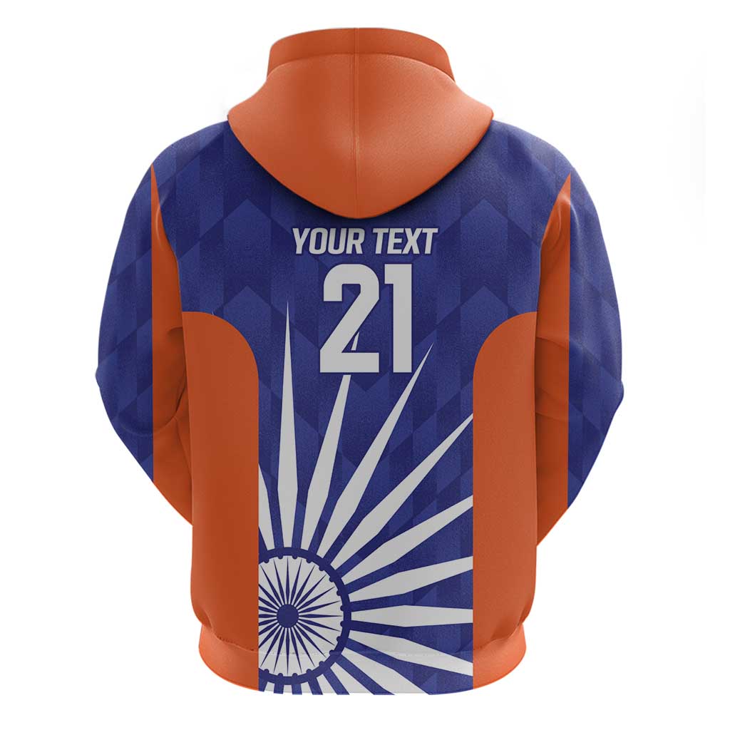 India Cricket Custom Hoodie Ashoka Chakra with Flag Style