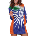 India Cricket Custom Hoodie Dress Ashoka Chakra with Flag Style