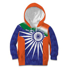 India Cricket Custom Kid Hoodie Ashoka Chakra with Flag Style