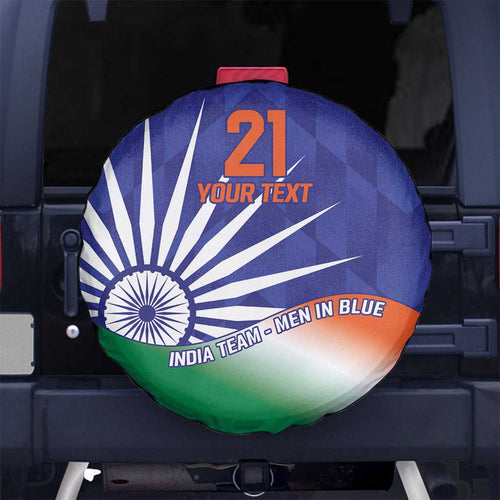India Cricket Custom Spare Tire Cover Ashoka Chakra with Flag Style