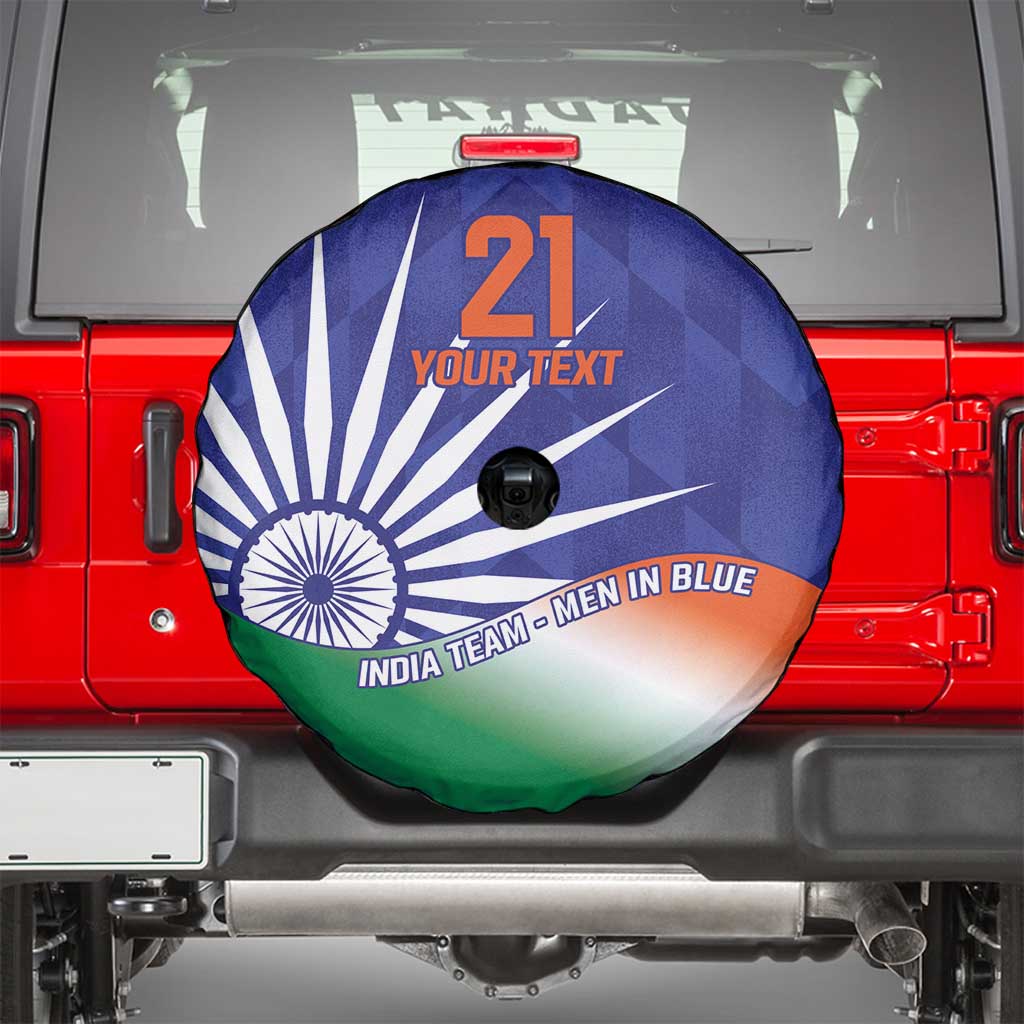 India Cricket Custom Spare Tire Cover Ashoka Chakra with Flag Style