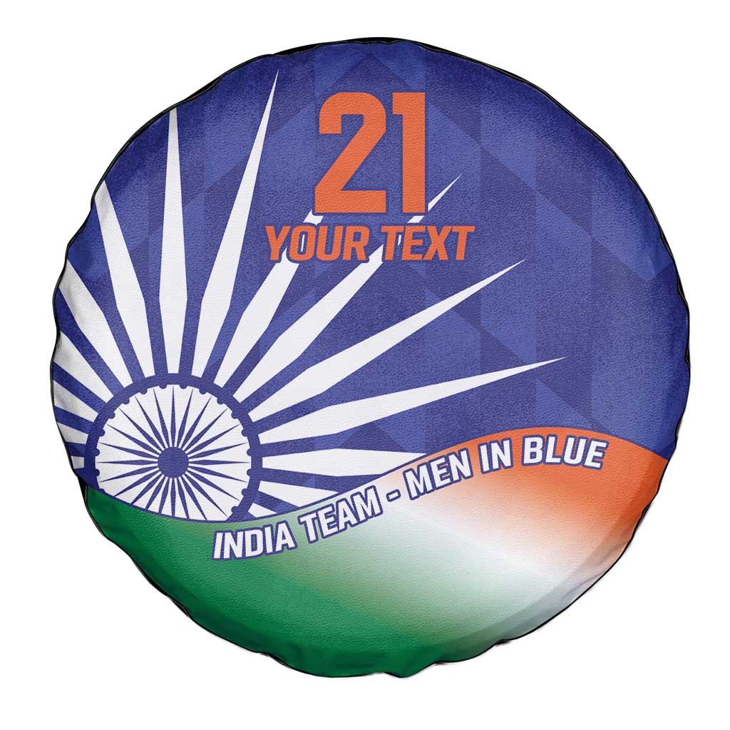 India Cricket Custom Spare Tire Cover Ashoka Chakra with Flag Style