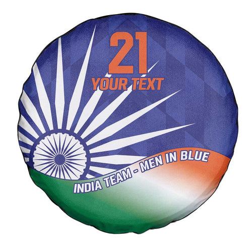 India Cricket Custom Spare Tire Cover Ashoka Chakra with Flag Style