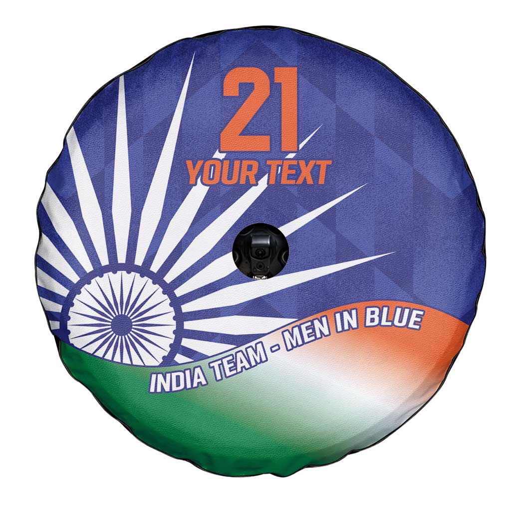 India Cricket Custom Spare Tire Cover Ashoka Chakra with Flag Style