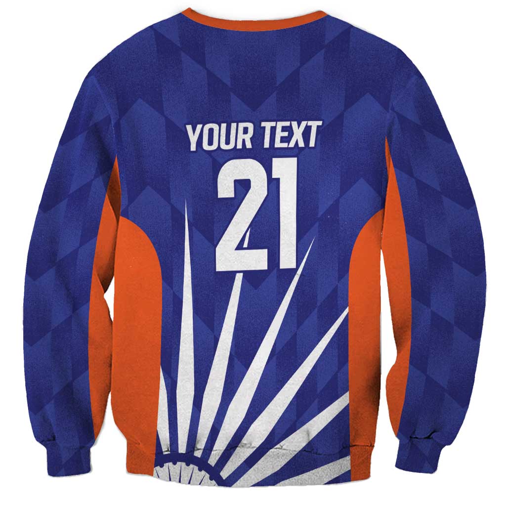 India Cricket Custom Sweatshirt Ashoka Chakra with Flag Style