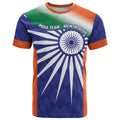 India Cricket Custom T Shirt Ashoka Chakra with Flag Style