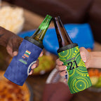 India Vs Australian Cricket Custom 4 in 1 Can Cooler Tumbler Ashoka Chakra and Aboriginal Together
