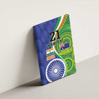 India Vs Australian Cricket Custom Canvas Wall Art Ashoka Chakra and Aboriginal Together