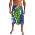 India Vs Australian Cricket Custom Lavalava Ashoka Chakra and Aboriginal Together