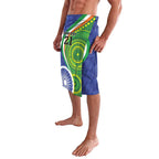 India Vs Australian Cricket Custom Lavalava Ashoka Chakra and Aboriginal Together