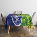 India Vs Australian Cricket Custom Tablecloth Ashoka Chakra and Aboriginal Together