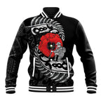 ANZAC Day Aotearoa Silver Fern Maori Personalised Baseball Jacket