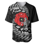 ANZAC Day Aotearoa Silver Fern Maori Personalised Baseball Jersey