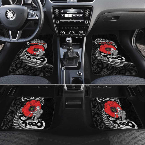 ANZAC Day Aotearoa Silver Fern Maori Personalised Car Mats