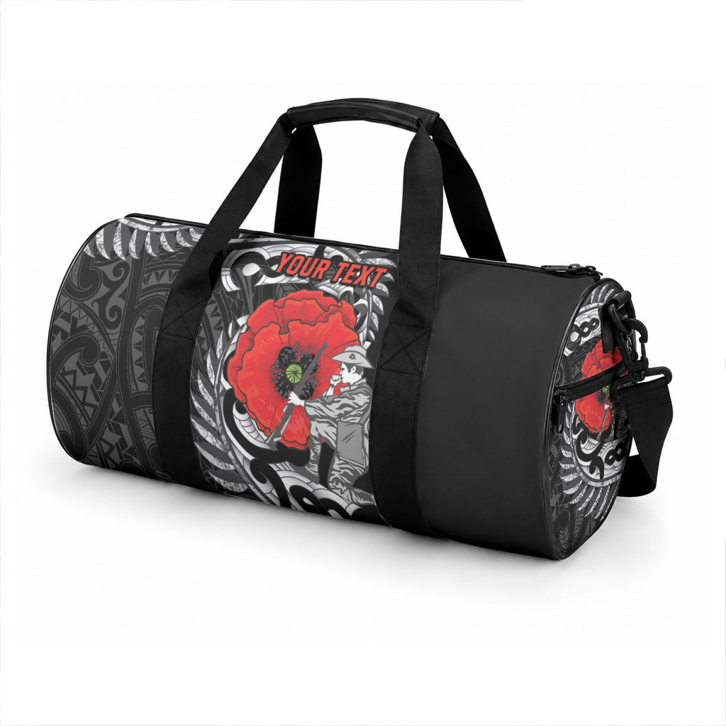 ANZAC Day Aotearoa Silver Fern Maori Personalised Duffle Bag