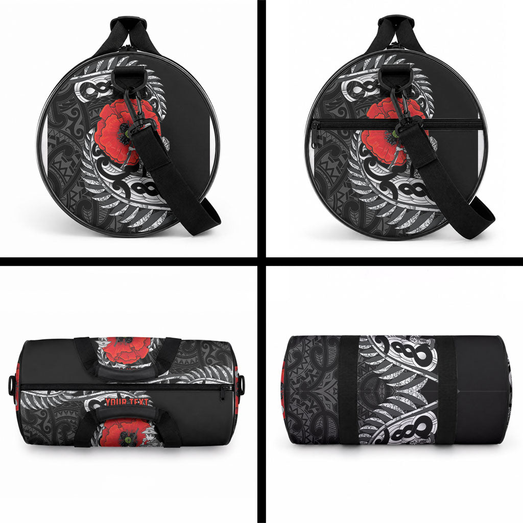 ANZAC Day Aotearoa Silver Fern Maori Personalised Duffle Bag