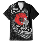 ANZAC Day Aotearoa Silver Fern Maori Personalised Family Matching Long Sleeve Bodycon Dress and Hawaiian Shirt