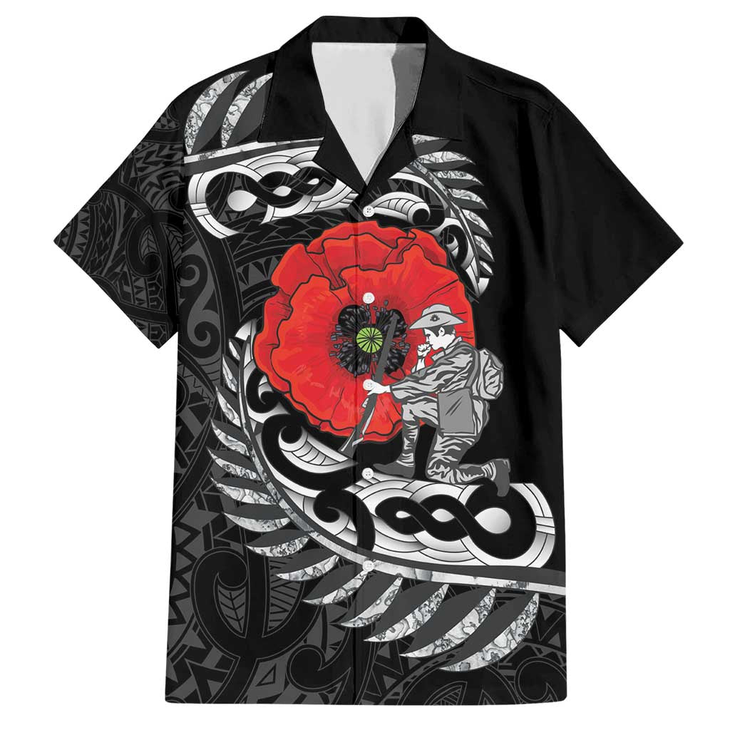 ANZAC Day Aotearoa Silver Fern Maori Personalised Family Matching Short Sleeve Bodycon Dress and Hawaiian Shirt