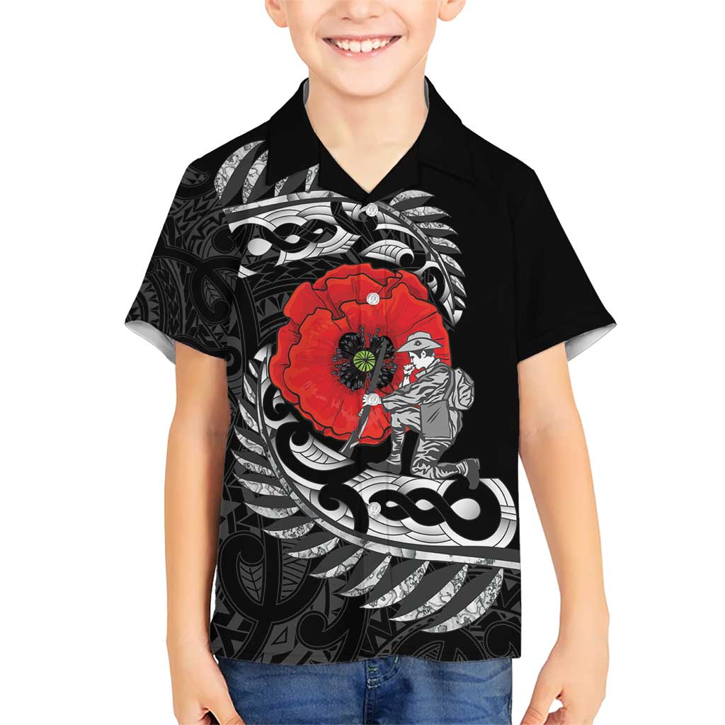 ANZAC Day Aotearoa Silver Fern Maori Personalised Hawaiian Shirt