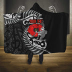 ANZAC Day Aotearoa Silver Fern Maori Personalised Hooded Blanket