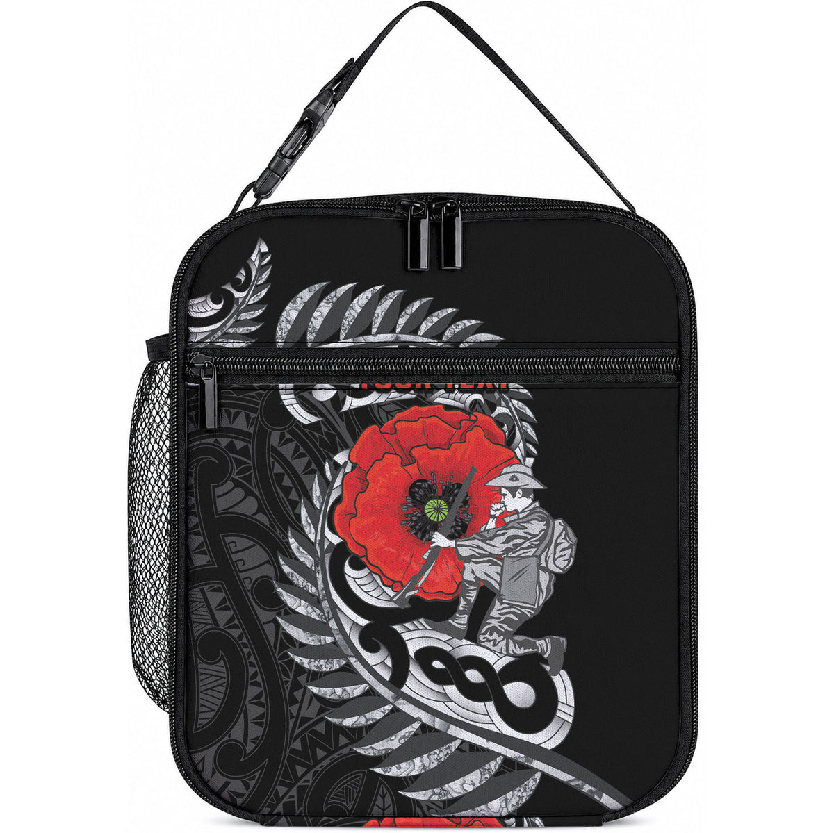 ANZAC Day Aotearoa Silver Fern Maori Personalised Lunch Bag