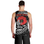 ANZAC Day Aotearoa Silver Fern Maori Personalised Men Tank Top