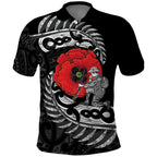 ANZAC Day Aotearoa Silver Fern Maori Personalised Polo Shirt