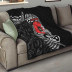 ANZAC Day Aotearoa Silver Fern Maori Personalised Quilt
