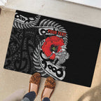 ANZAC Day Aotearoa Silver Fern Maori Personalised Rubber Doormat