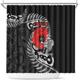 ANZAC Day Aotearoa Silver Fern Maori Personalised Shower Curtain