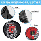ANZAC Day Aotearoa Silver Fern Maori Personalised Spare Tire Cover