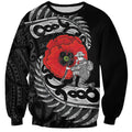 ANZAC Day Aotearoa Silver Fern Maori Personalised Sweatshirt