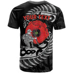 ANZAC Day Aotearoa Silver Fern Maori Personalised T Shirt