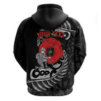 ANZAC Day Aotearoa Silver Fern Maori Personalised Zip Hoodie