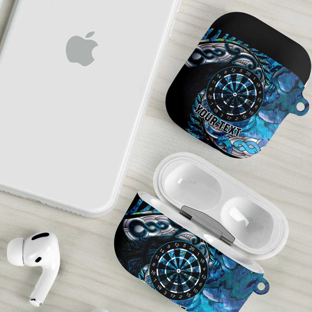 New Zealand Darts Personalised AirPods Case Aotearoa Silver Fern Blue Papua Shell Spirit - Aussie Hoodie
