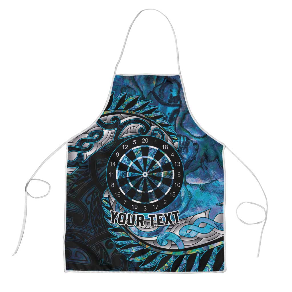 New Zealand Darts Personalised Apron Aotearoa Silver Fern Blue Papua Shell Spirit - Aussie Hoodie