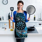 New Zealand Darts Personalised Apron Aotearoa Silver Fern Blue Papua Shell Spirit - Aussie Hoodie